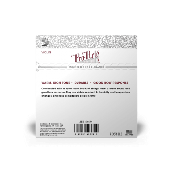 D`Addario - Pro-Arte Violin String Set - 4/4 Scale - Medium Tension